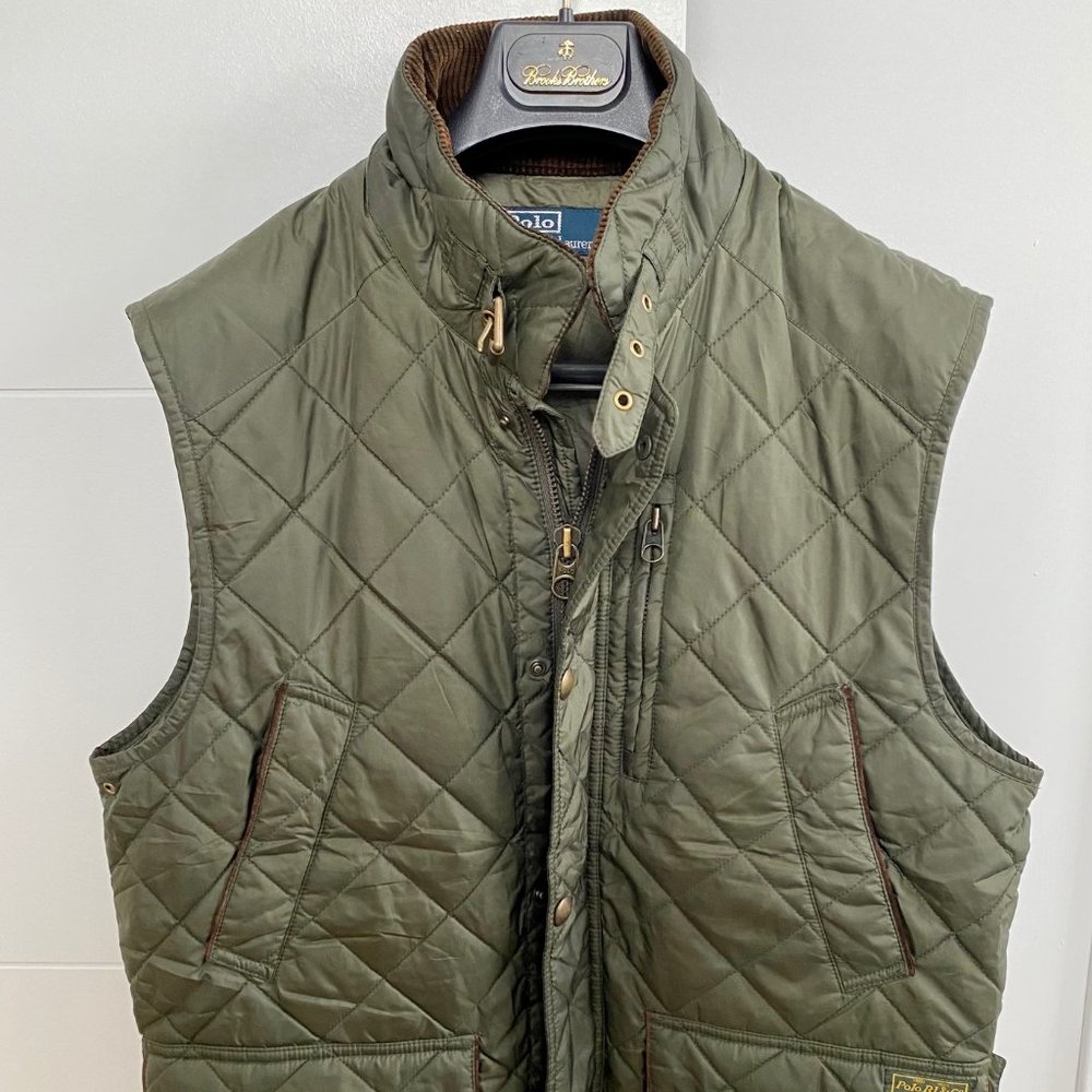 Polo Ralph Lauren Men's Quilted Vest Medium Green